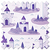 Royal Realm, Lavender - Twist&Fit Roman Blind